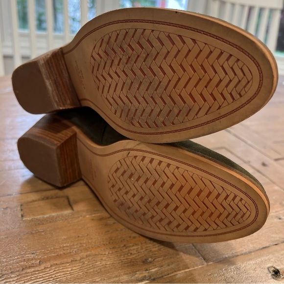 Cole Haan Gracy Grandpro Ankle Boots Green Suede Zipper Booties Women’s 8.5 - Picture 9 of 9